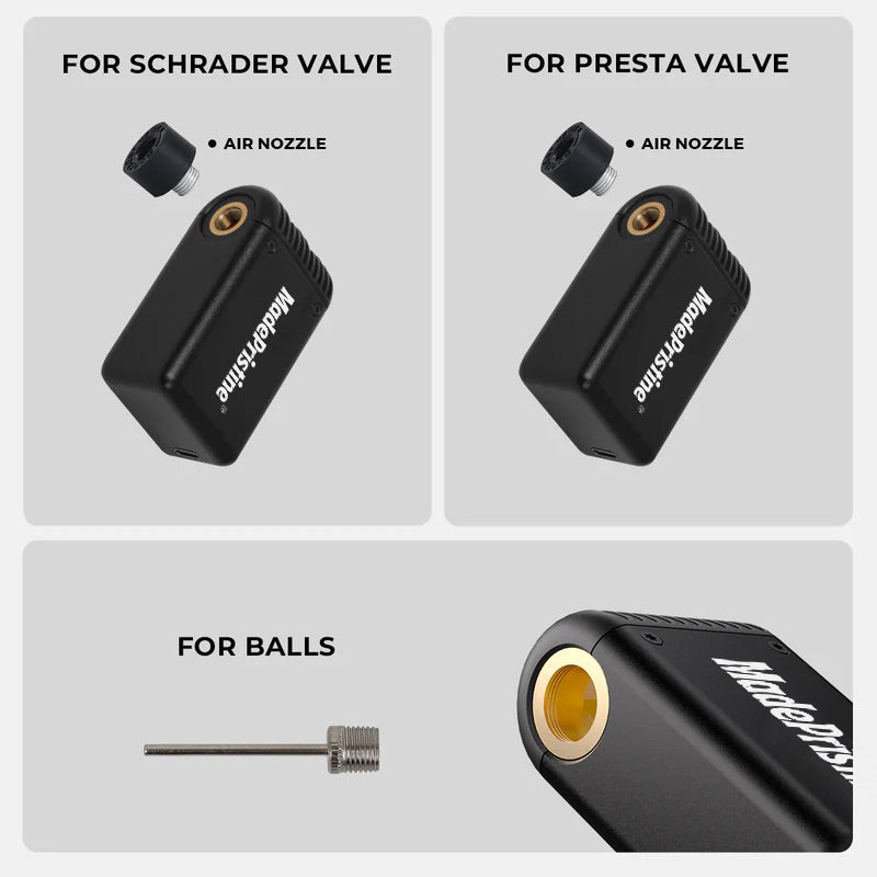 Tiny Bike Pump - Ultra Mini 100PSI Rechargeable Bicycle Pump