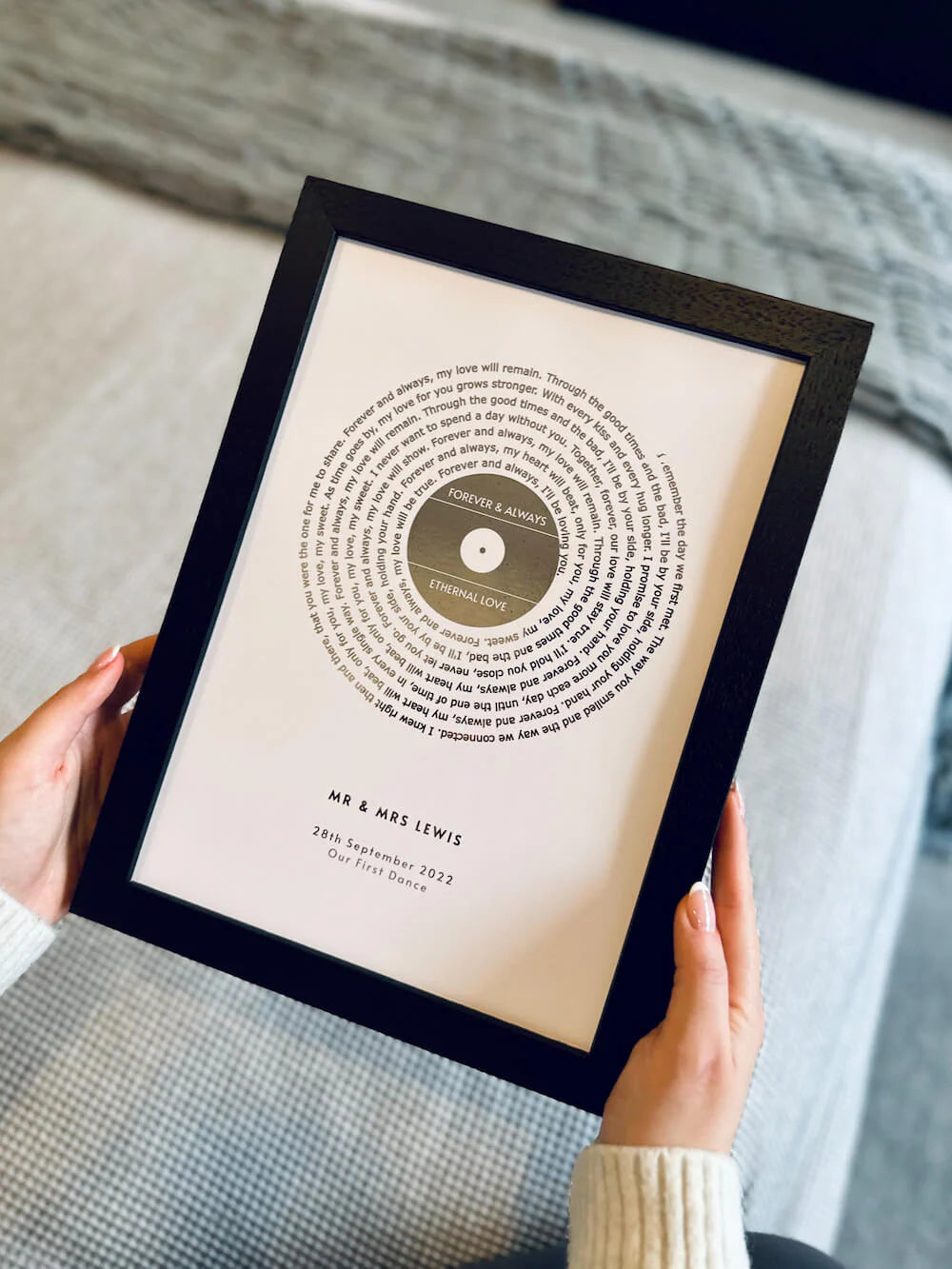 Personalized Foil Song Lyrics Frame