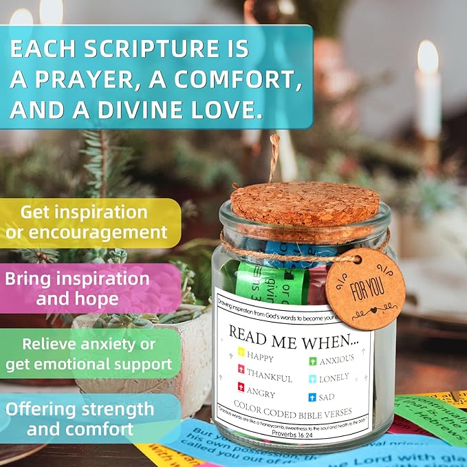 HandMade 90-Days Bible Verses Jar (With Gift Box)